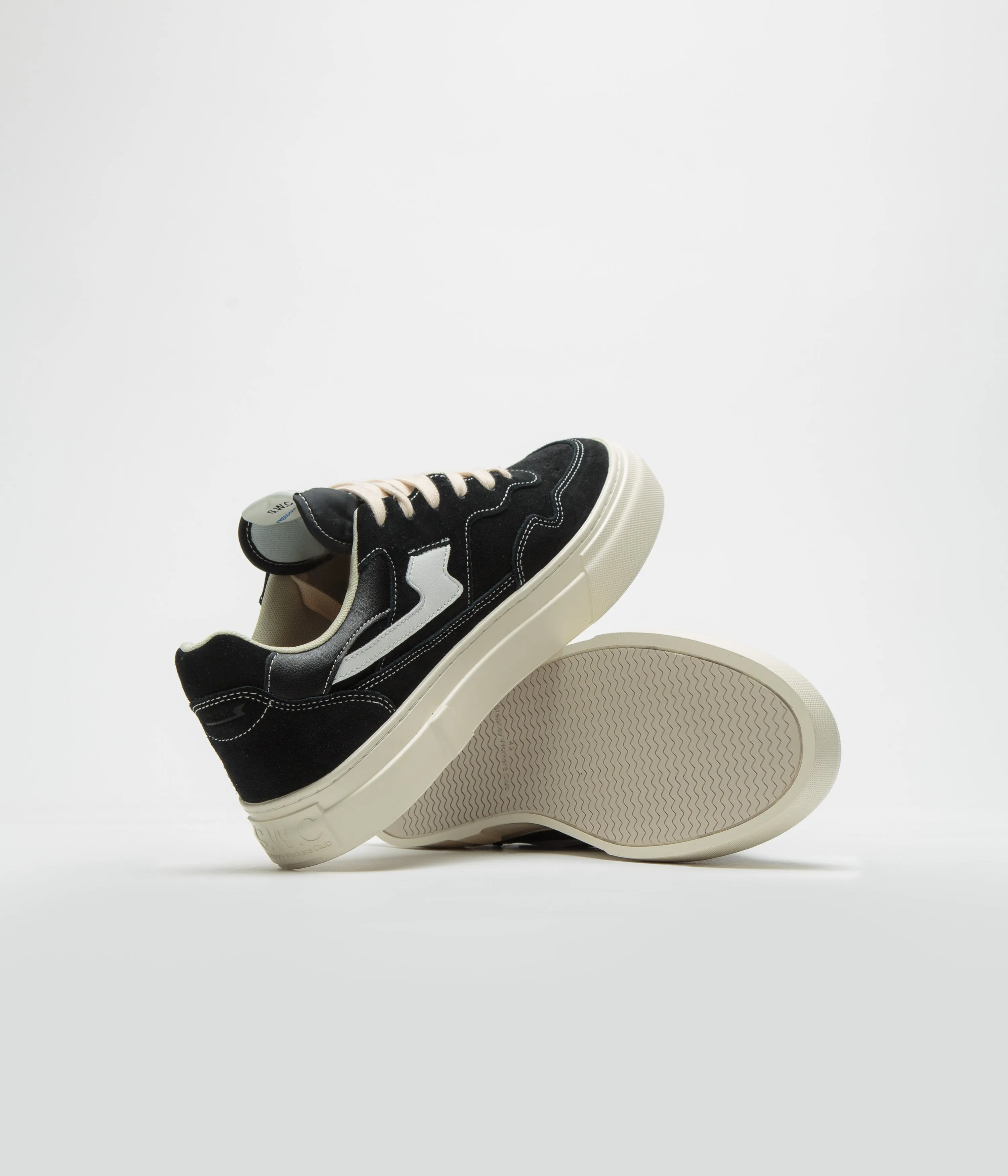 Stepney Workers Club Chaussures en daim Pearl S-Strike - Noir / Blanc Stepney Workers Club