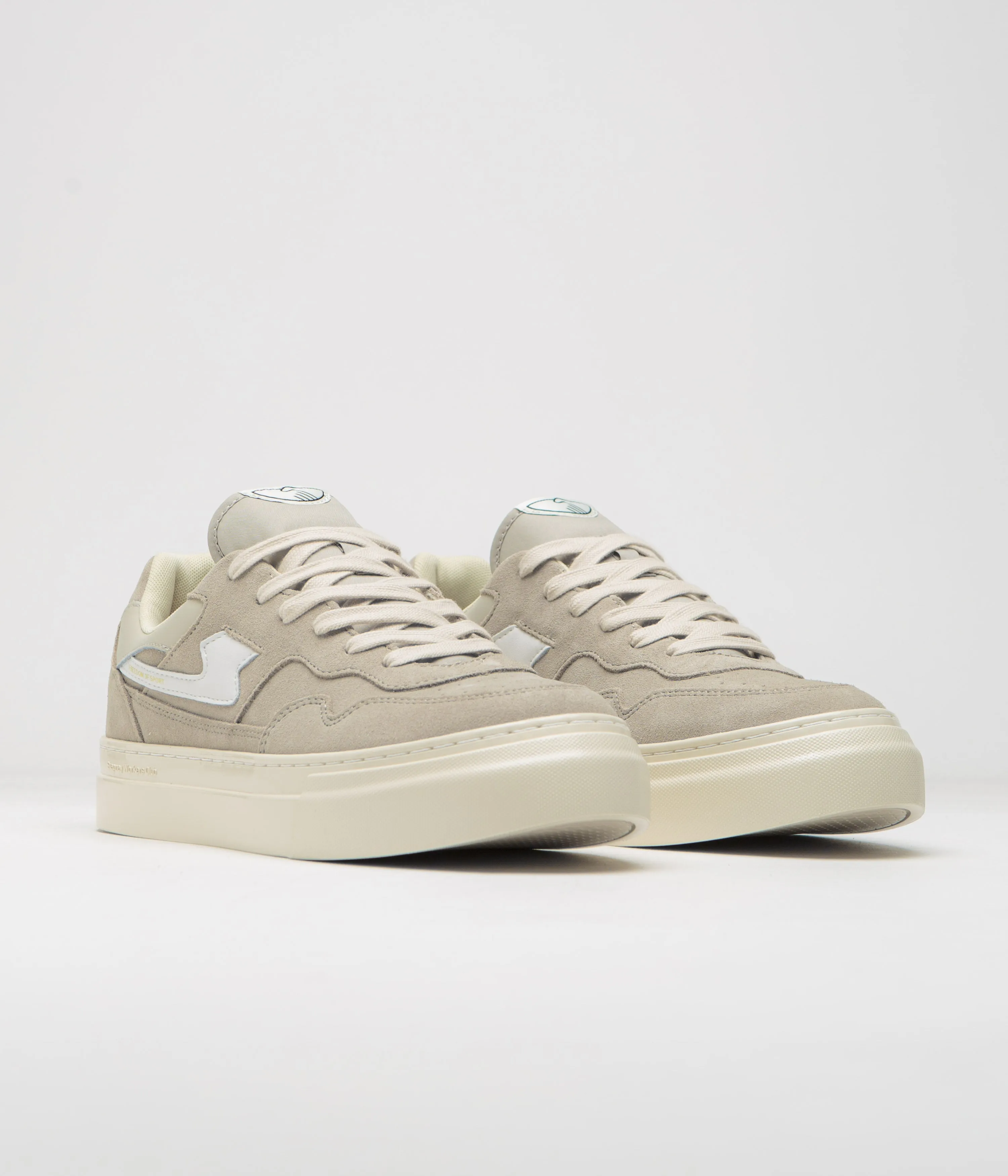 Chaussures en daim Pearl S-Strike de Stepney Workers Club - Gris clair / Blanc Chaussures Stepney Workers Club