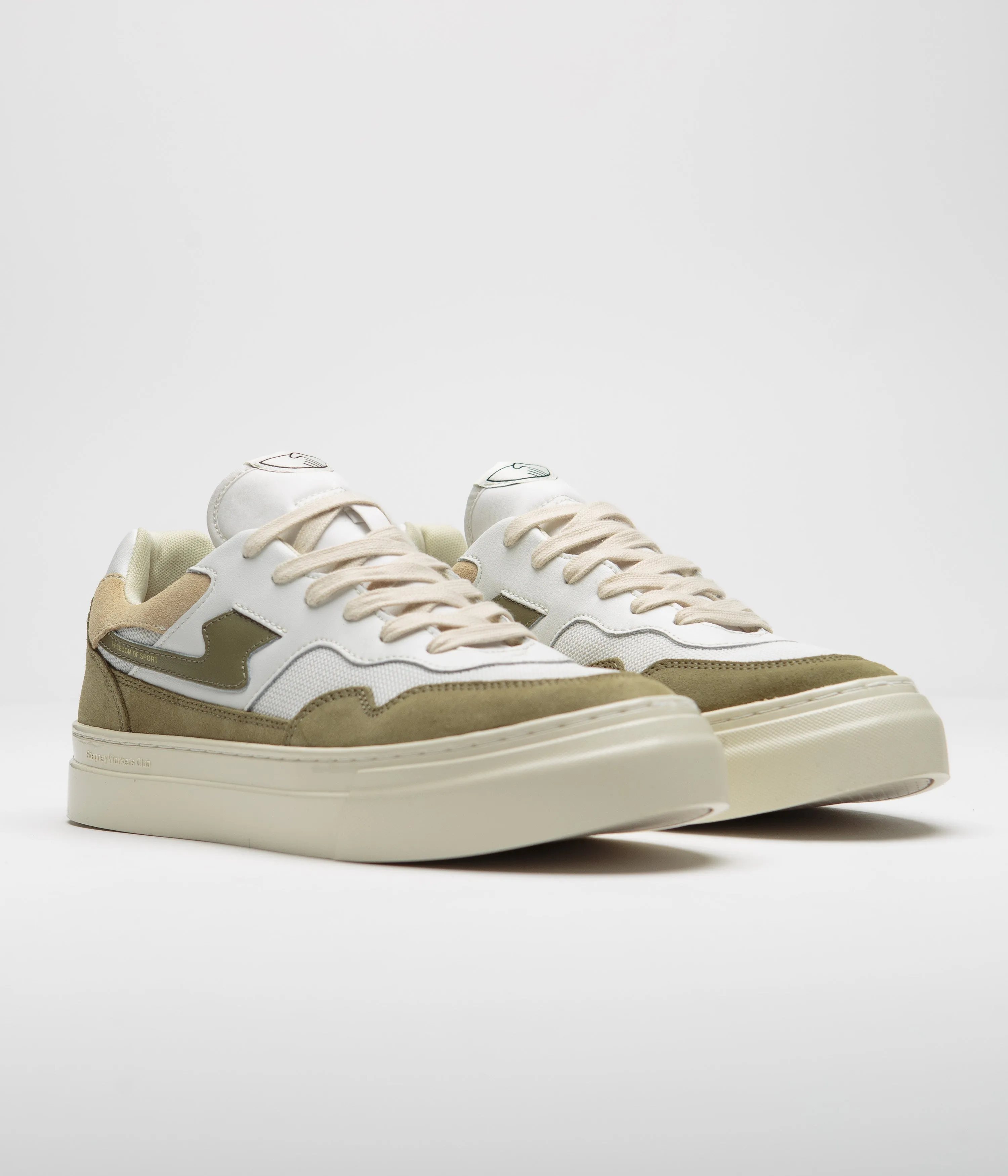 Stepney Workers Club Chaussures en daim Pearl S-Strike - Blanc / Mousse Stepney Workers Club
