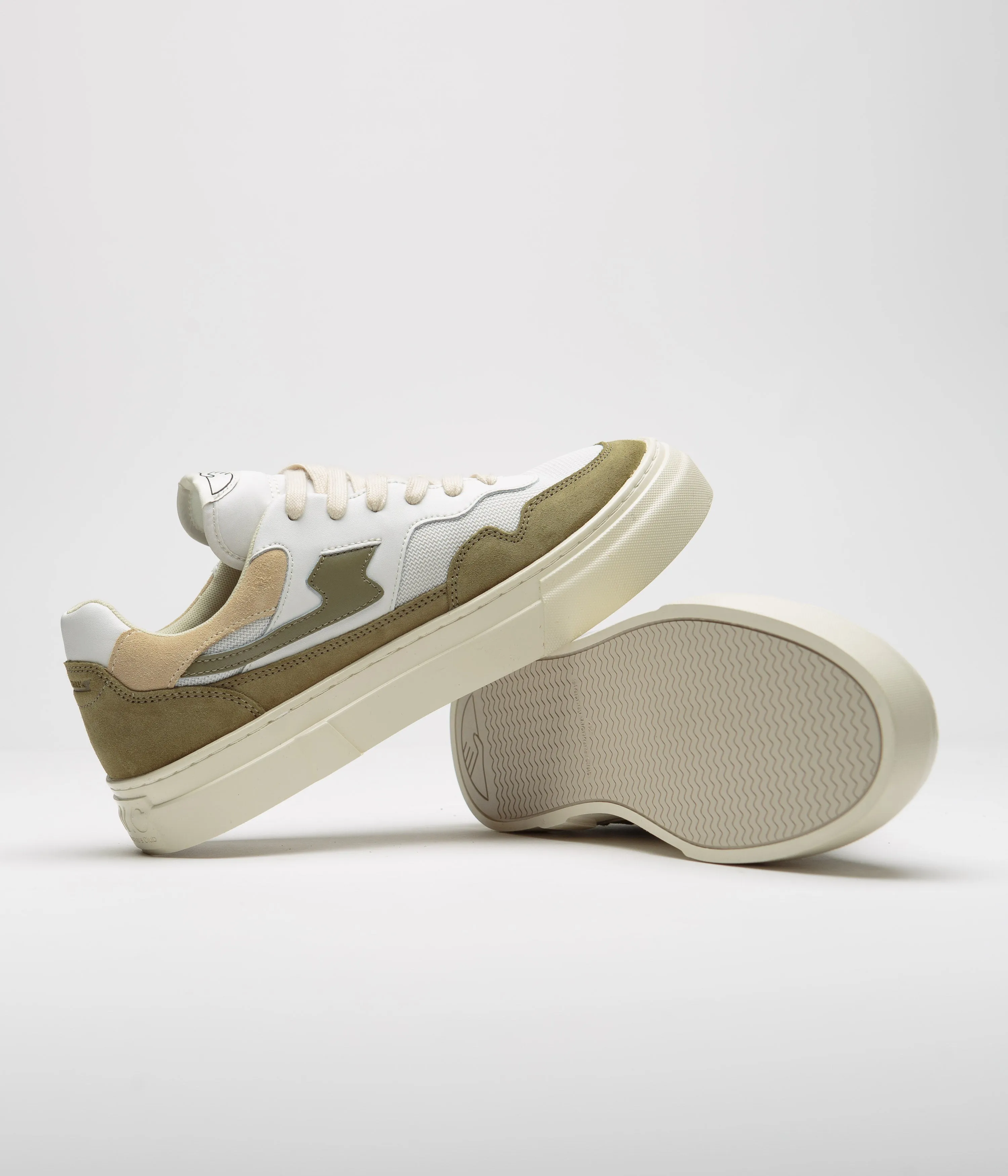 Stepney Workers Club Chaussures en daim Pearl S-Strike - Blanc / Mousse Stepney Workers Club