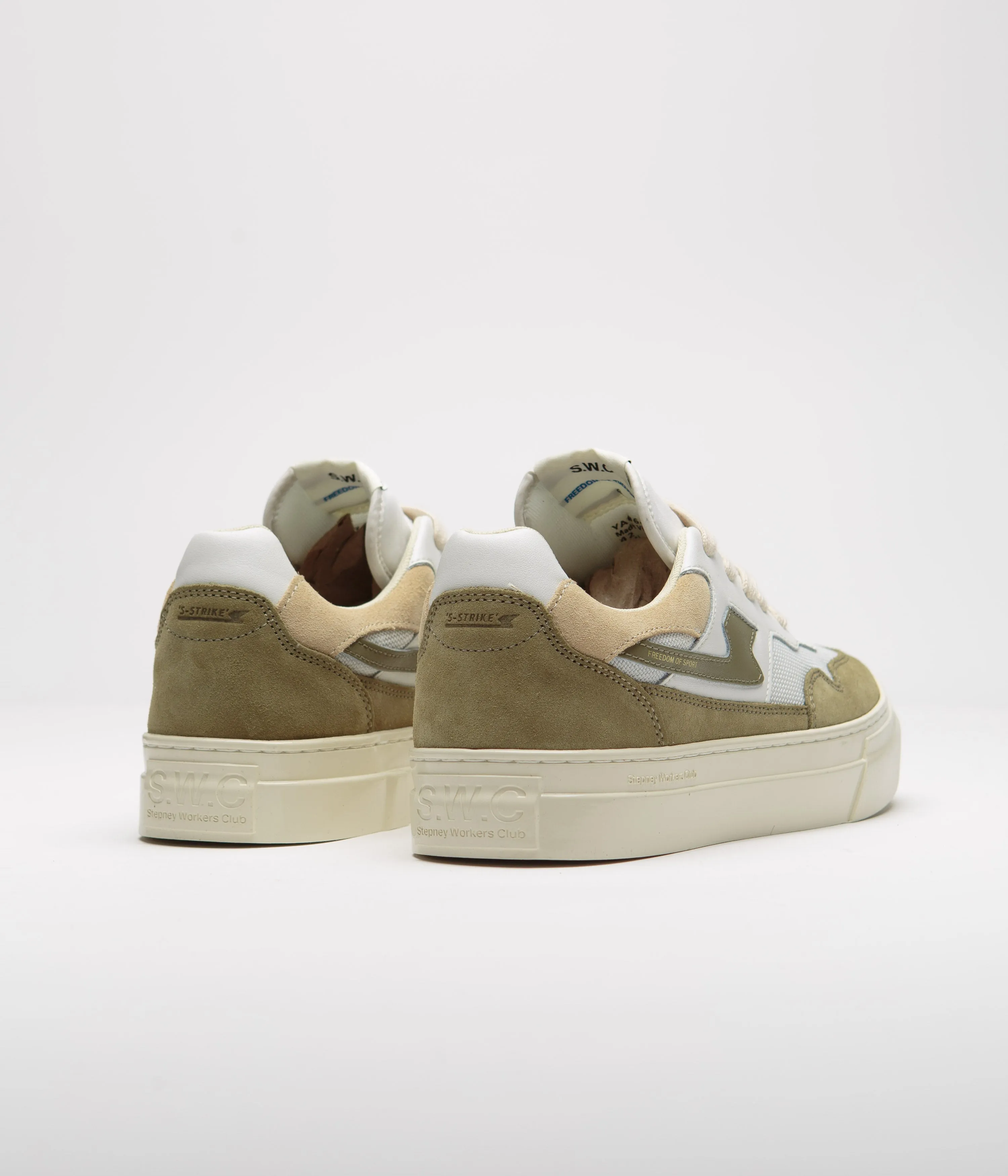 Stepney Workers Club Chaussures en daim Pearl S-Strike - Blanc / Mousse Stepney Workers Club