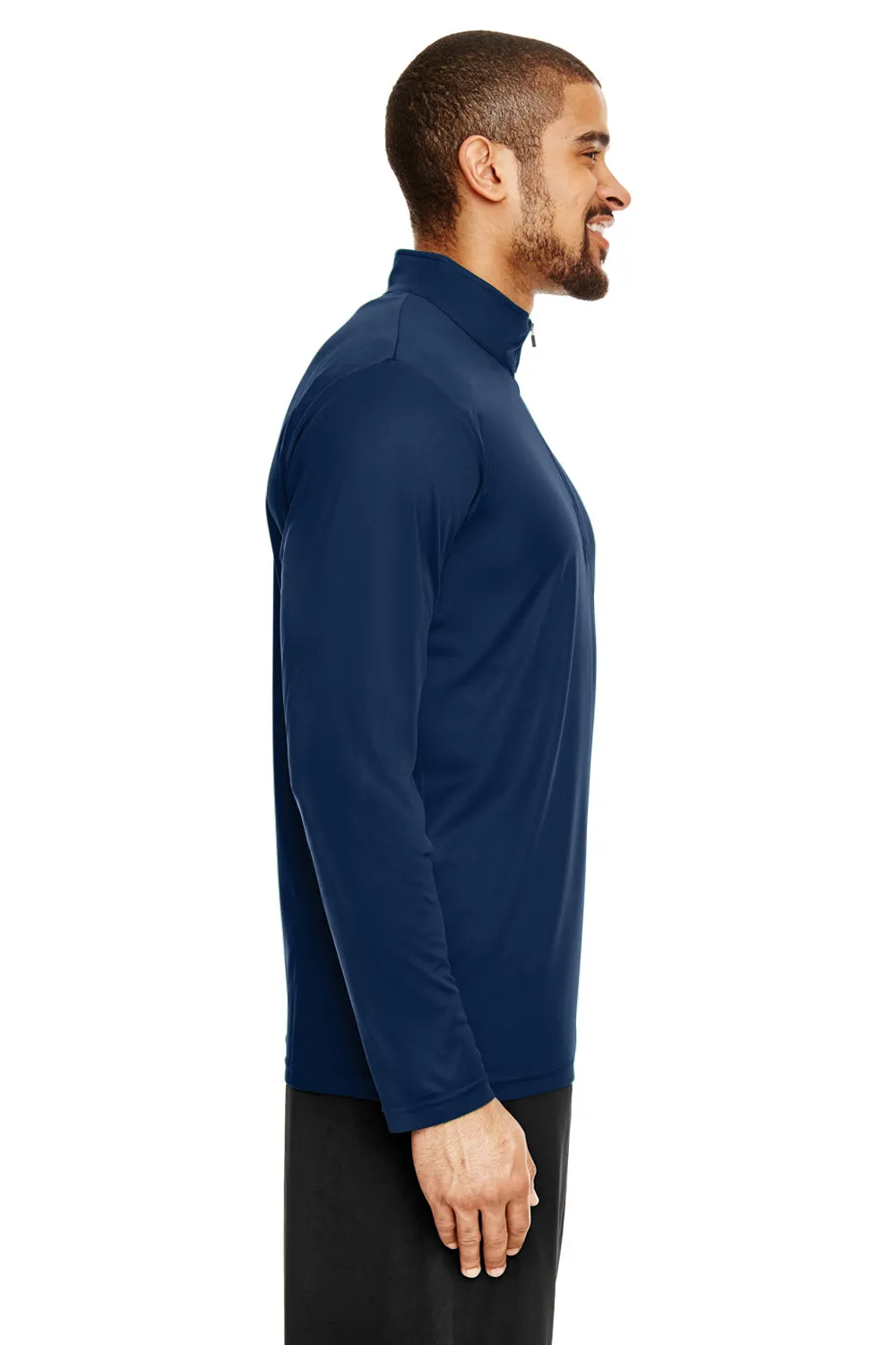Sweat-shirt Performance 1/4 Zip à évacuation d'humidité Team 365 Mens Zone - Bleu marine foncé