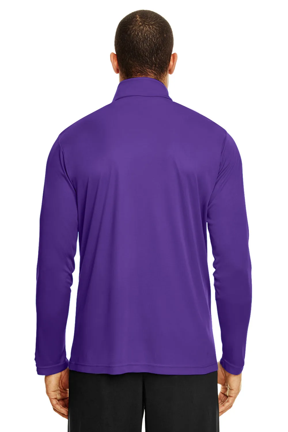 Team 365 Sweat-shirt à col 1/4 zip pour hommes - Zone Performance avec évacuation de l'humidité - Violet