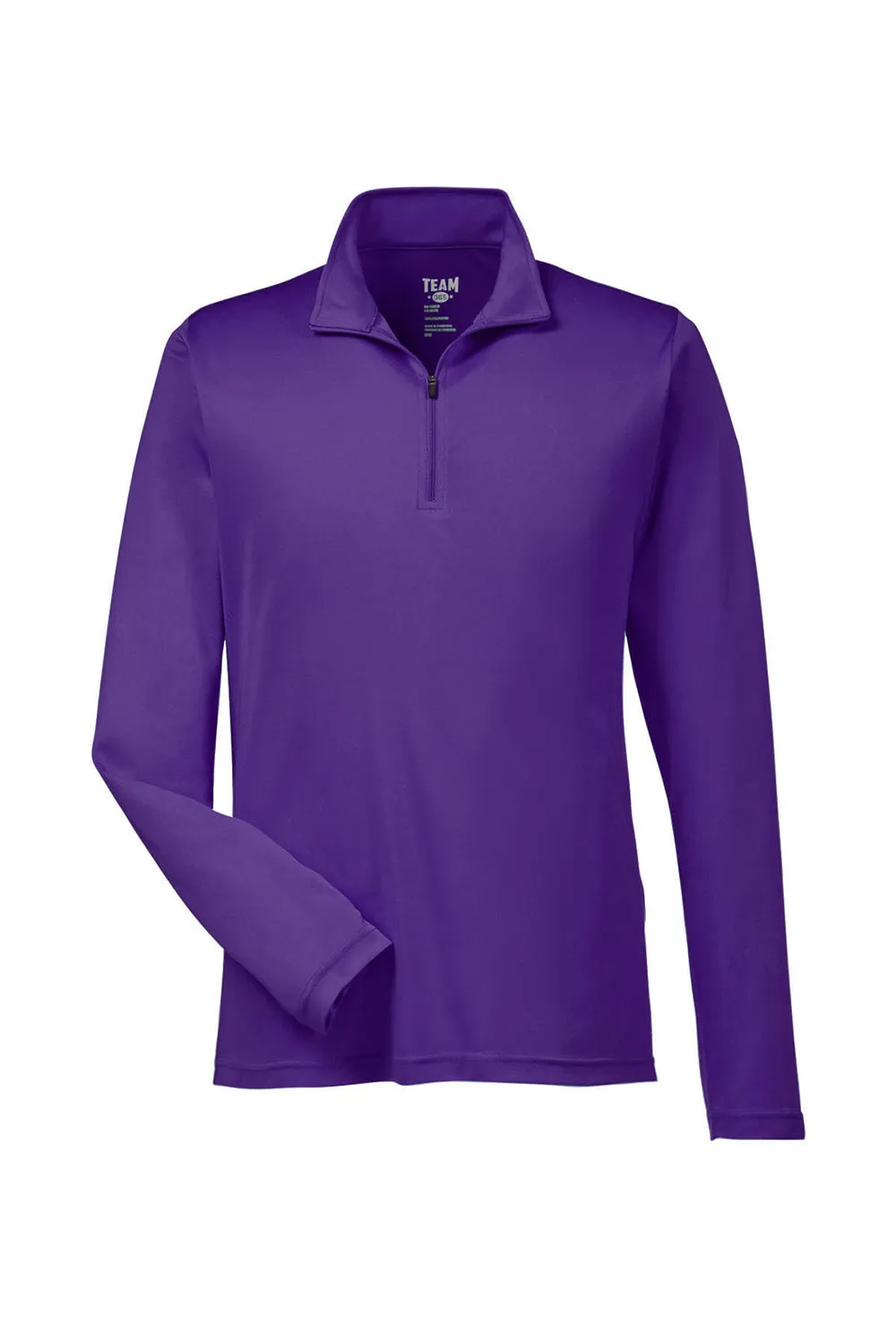 Team 365 Sweat-shirt à col 1/4 zip pour hommes - Zone Performance avec évacuation de l'humidité - Violet