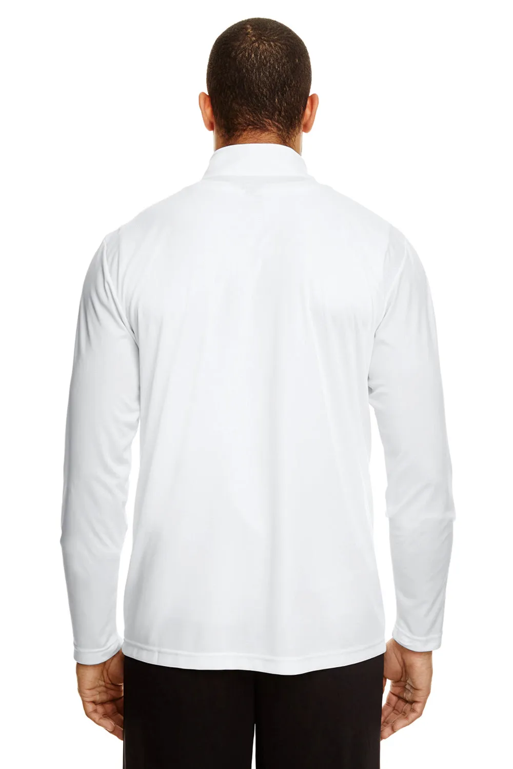 Sweat-shirt à zip 1/4 Team 365 pour hommes - Zone Performance - Respiration optimale - Blanc