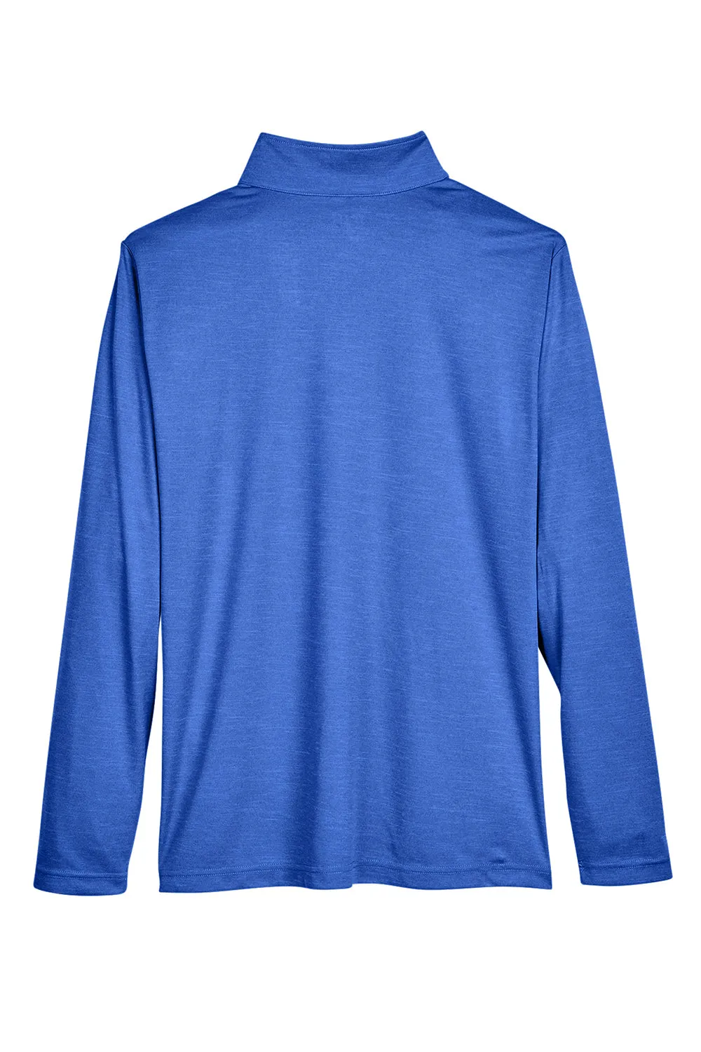 Team 365 Sweat-shirt à Zip 1/4 Homme Zone Sonic Performance Évacuation de l'Humidité - Bleu Royal Chiné