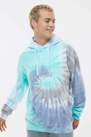 Tie-Dye Mens Cloud Hooded Sweatshirt Hoodie w/ Pouch Pocket - Glacier