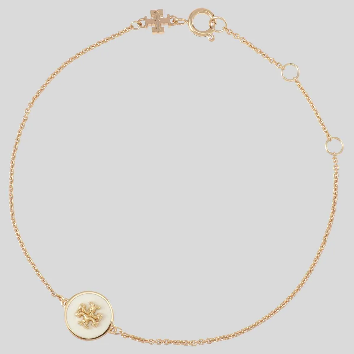 Tory Burch Sacs TORY BURCH Bracelet Chaîne Émaillé Kira Or Tory Nouveau Ivoire 90284