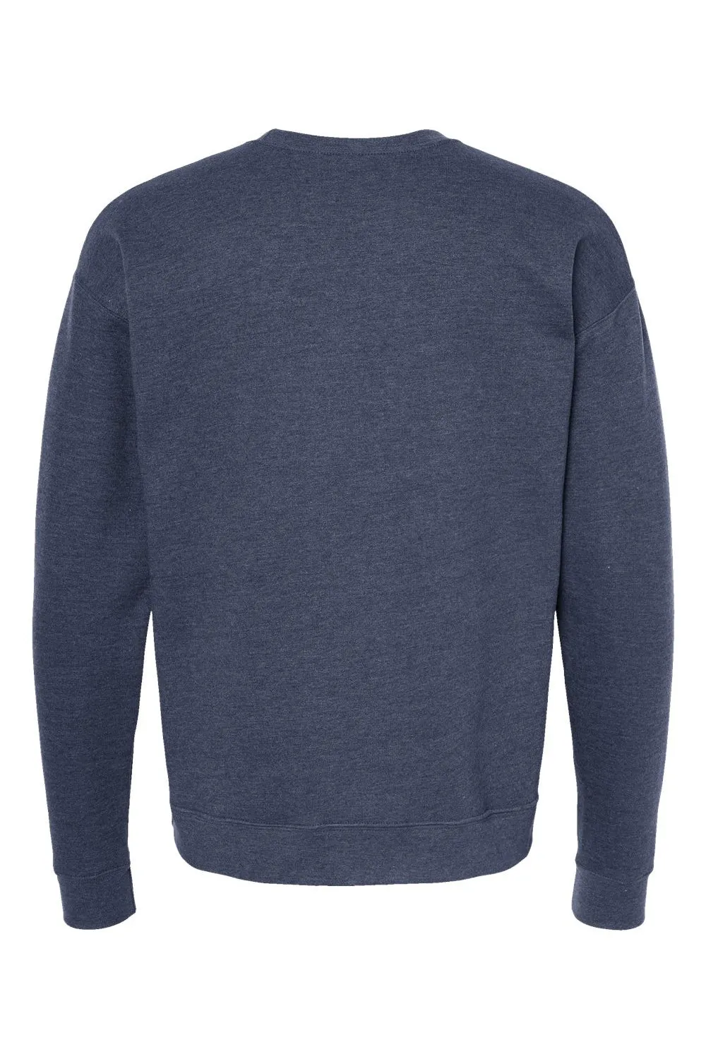 Pull en polaire à col rond pour homme Tultex - Bleu denim chiné