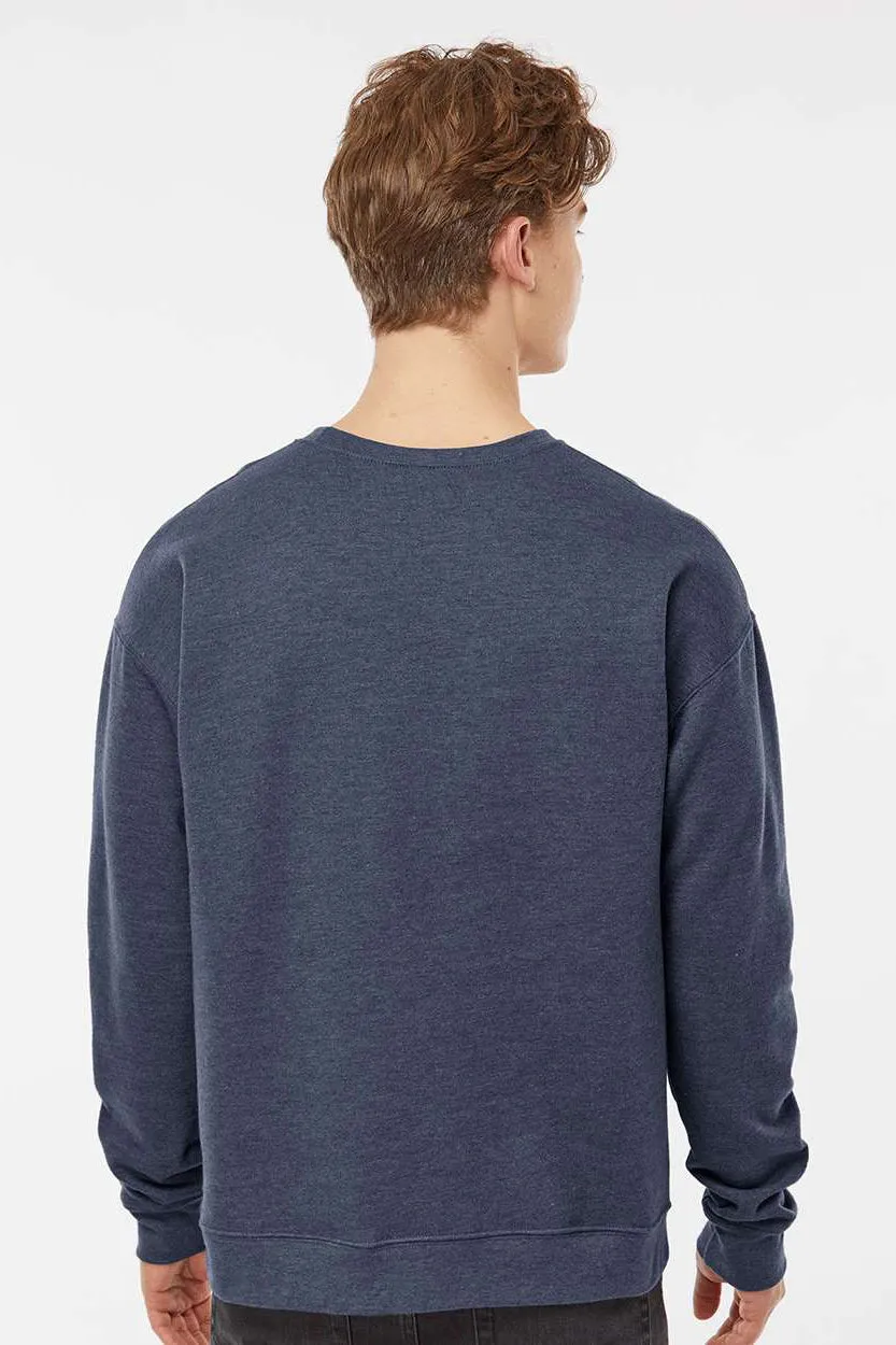 Pull en polaire à col rond pour homme Tultex - Bleu denim chiné