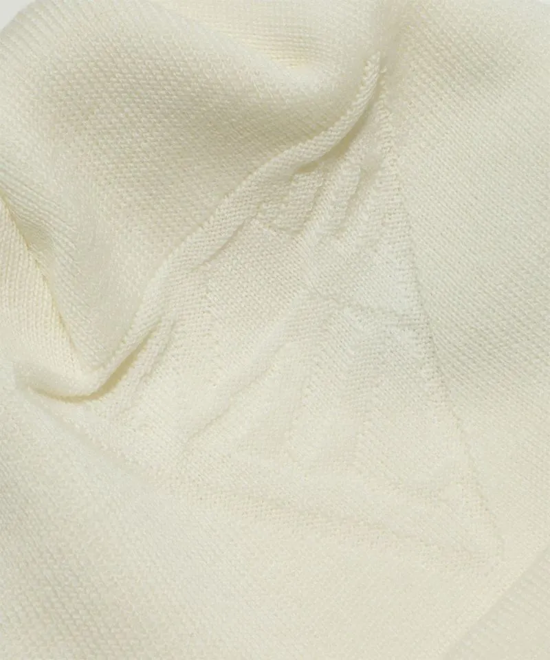 Bonnet tricoté unisexe CD9-SWBN BLANC