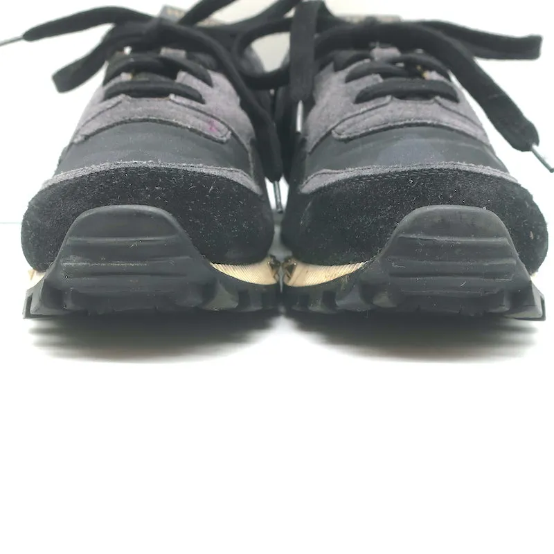 Valentino Soul Rockstud Sneakers Camouflage Noir & Suède Gris Taille 35