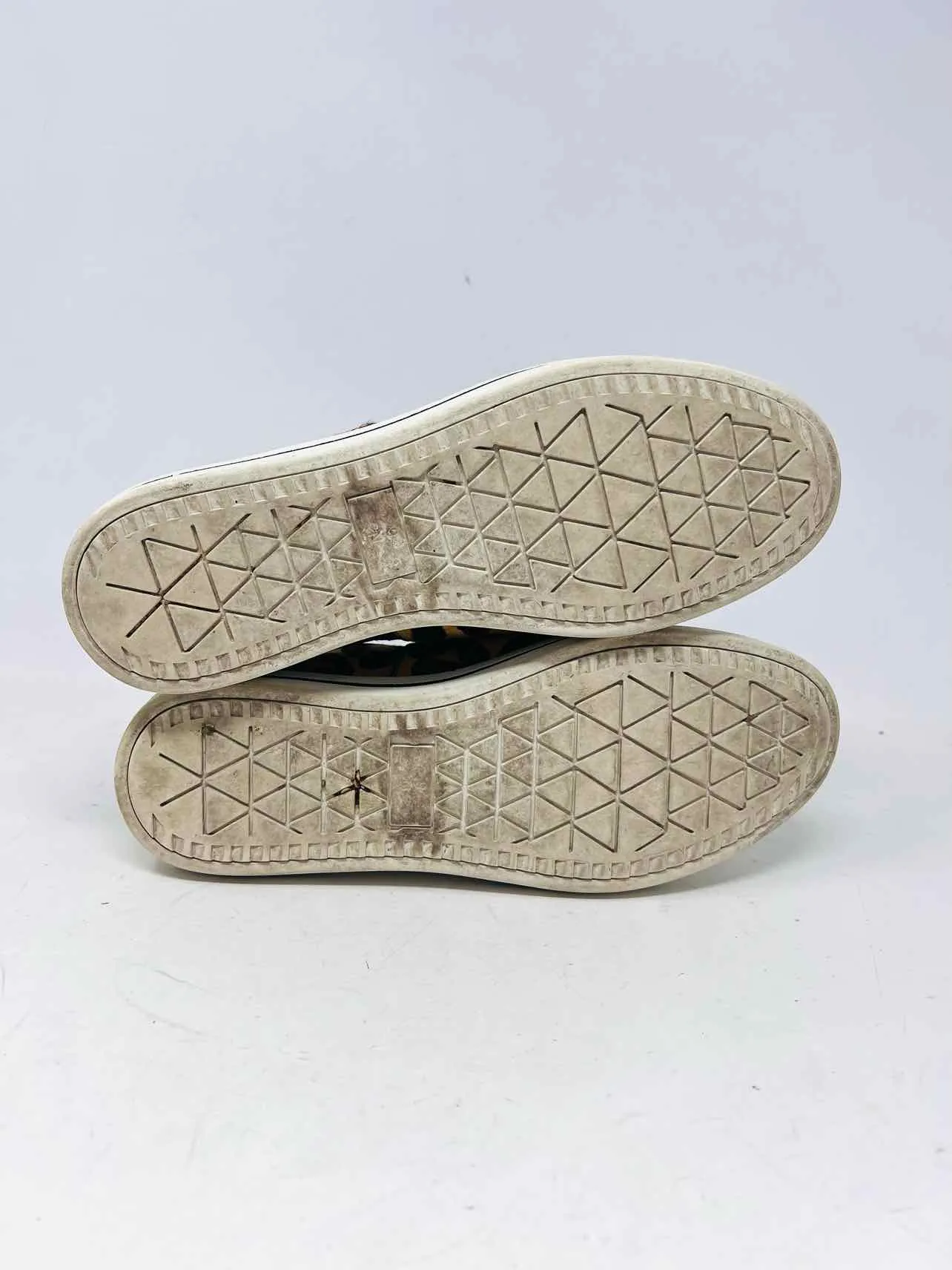 Chaussures Sneakers en poil de vache imprimé animalier taille 10 beige/noir Vaneli