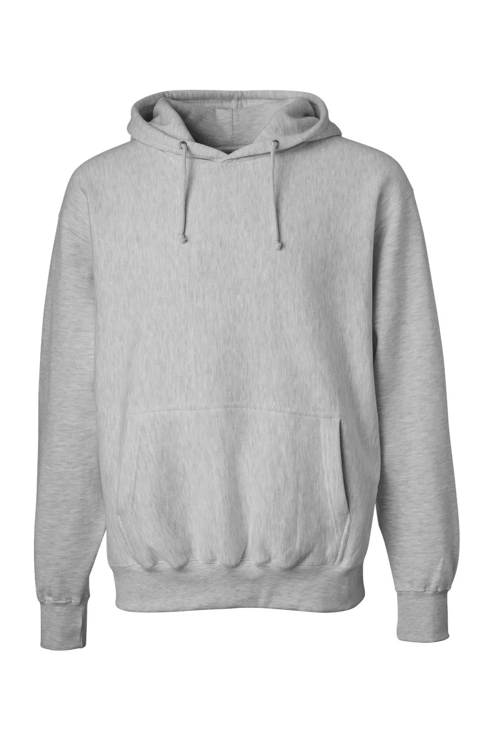 Pull à capuche homme imperméable avec motif croisé et poche kangourou - Gris chiné