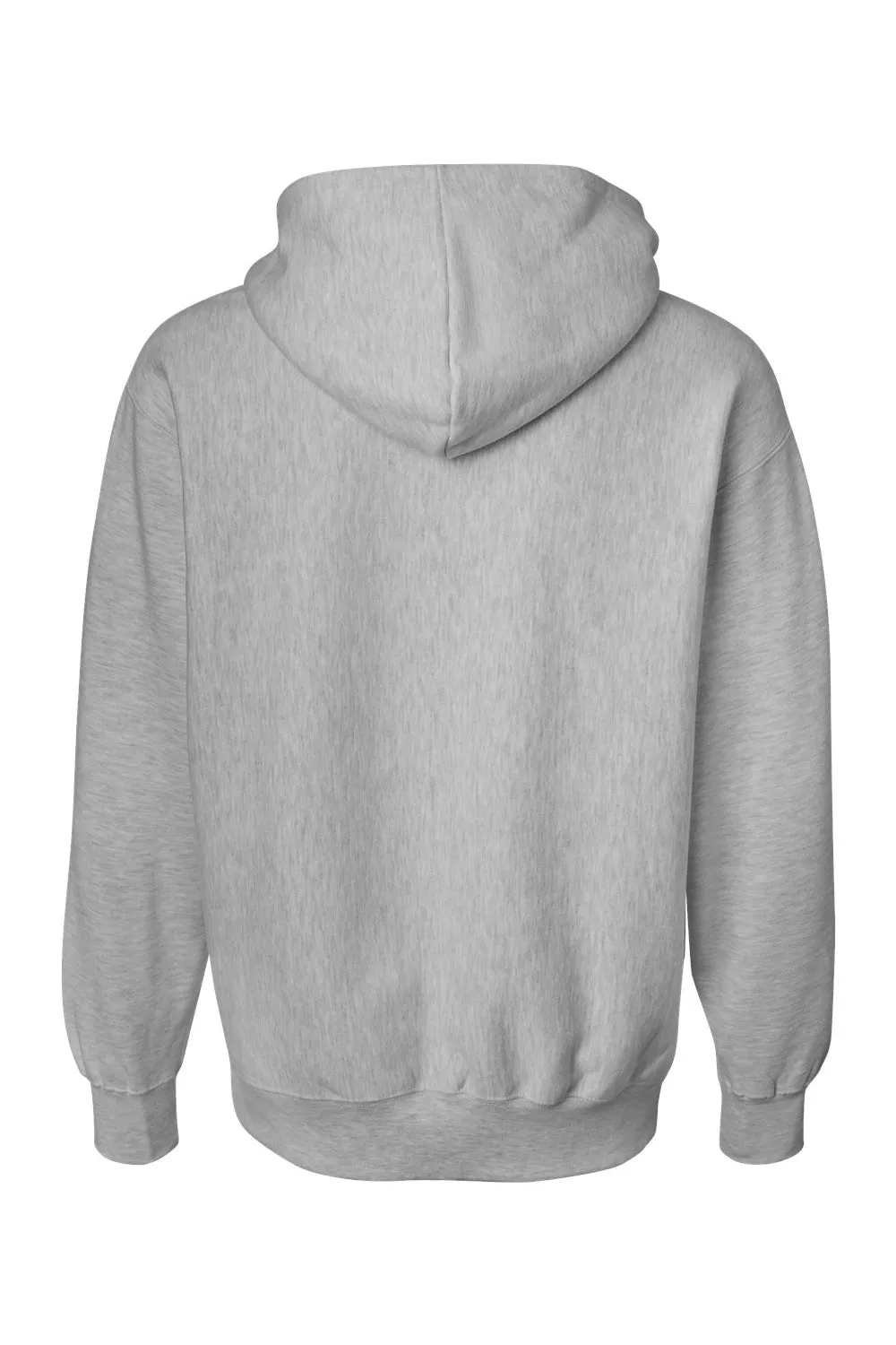 Pull à capuche homme imperméable avec motif croisé et poche kangourou - Gris chiné