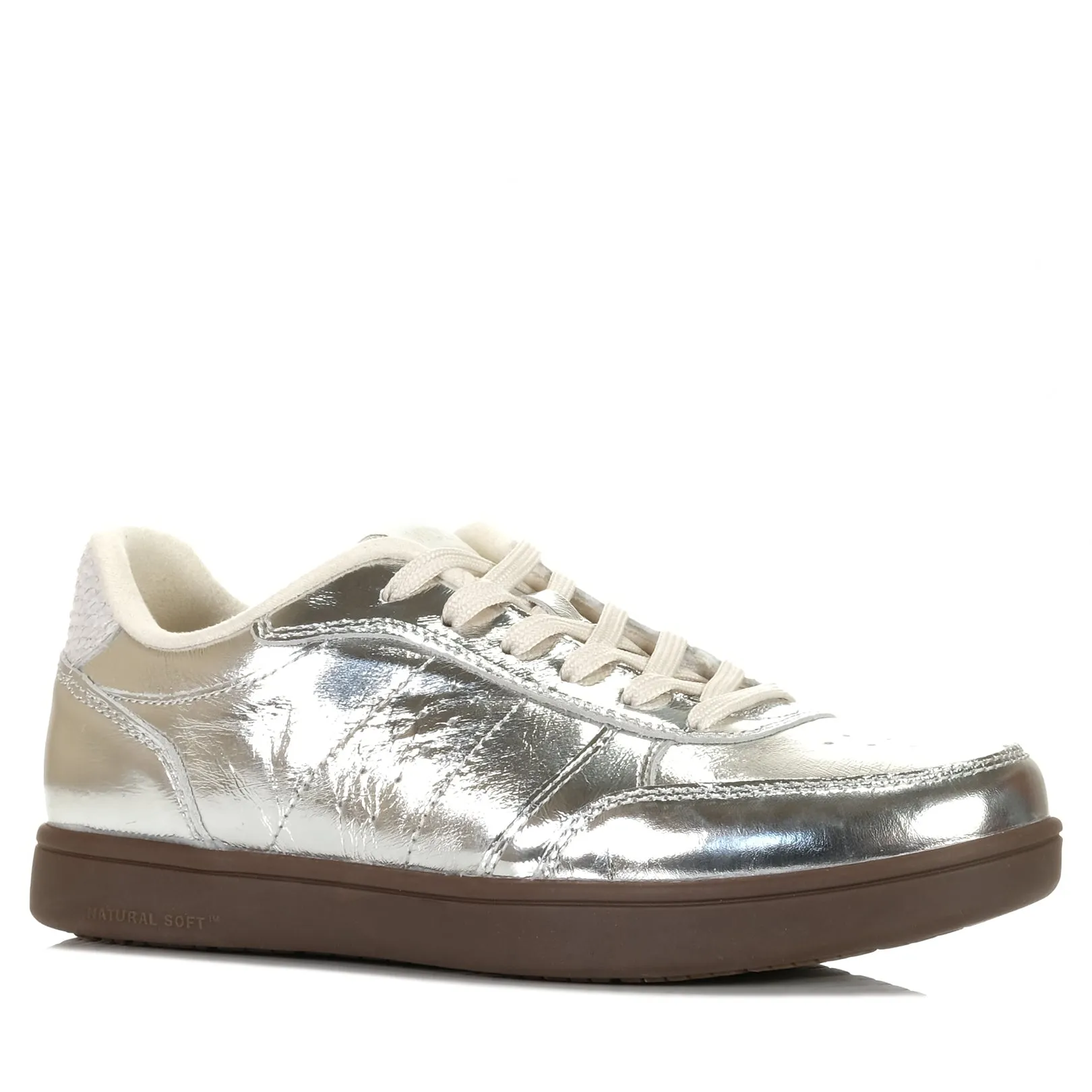 Woden Bjork Cuir Argenté