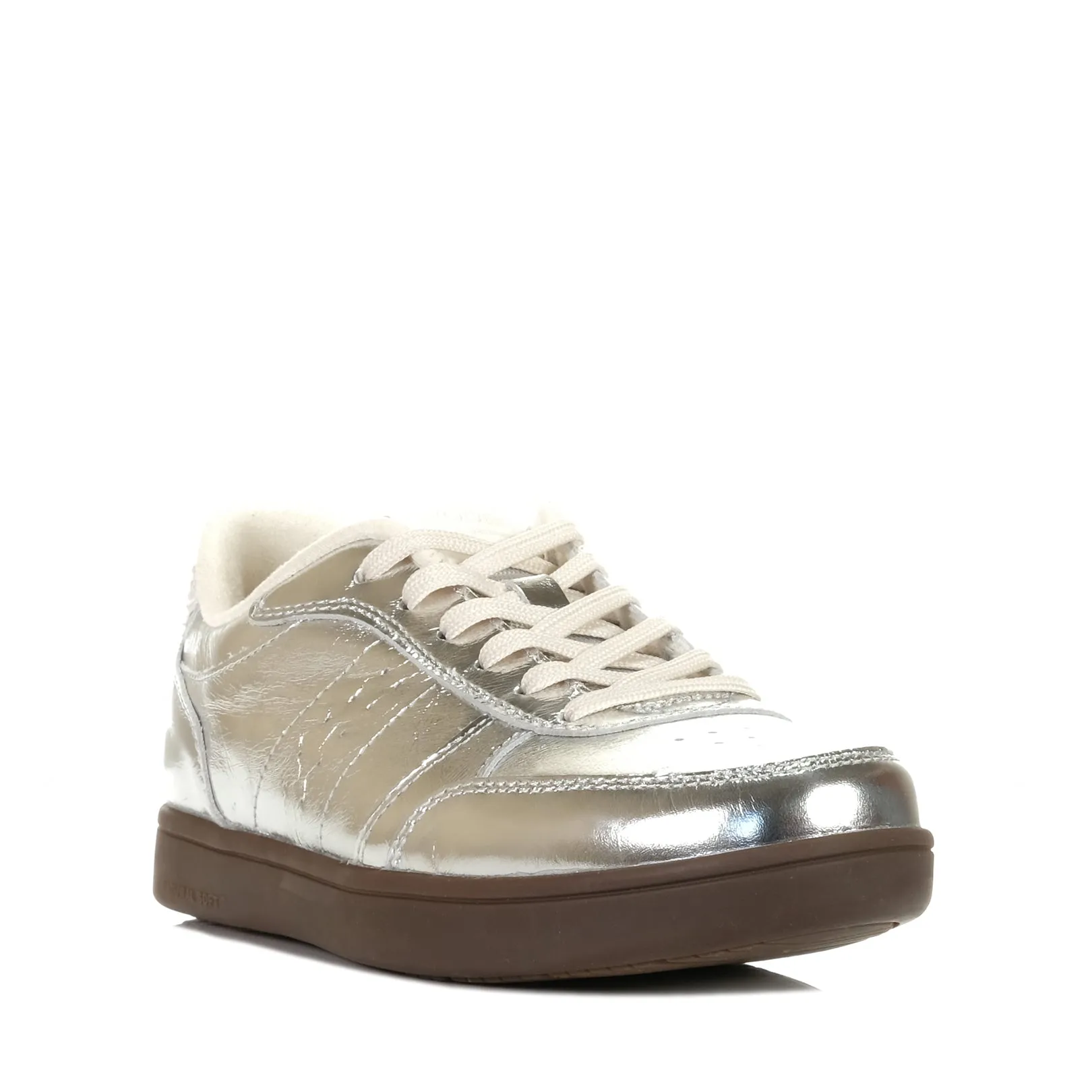 Woden Bjork Cuir Argenté