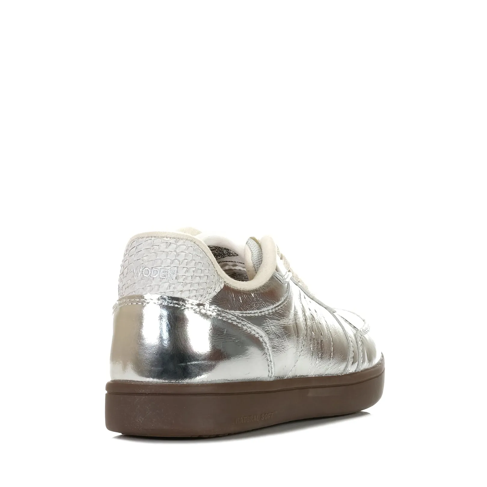 Woden Bjork Cuir Argenté
