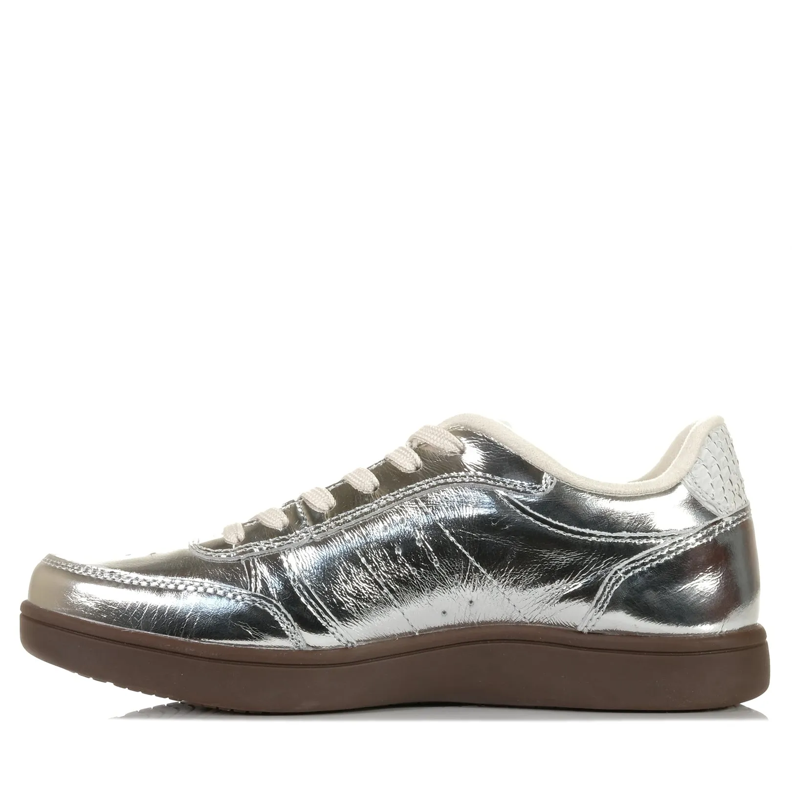 Woden Bjork Cuir Argenté