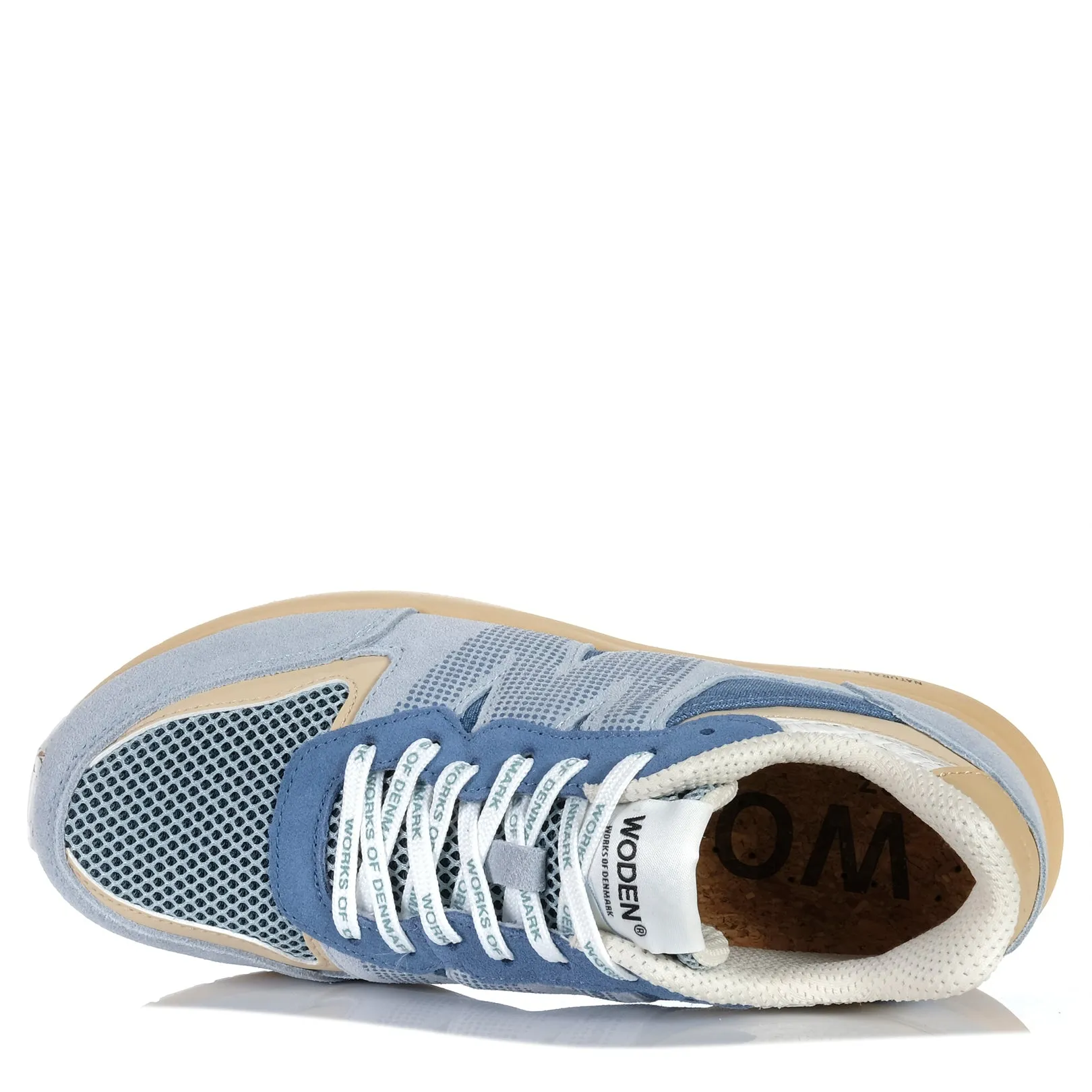 Woden Rigmor Maille Ouverte Bleu Glace
