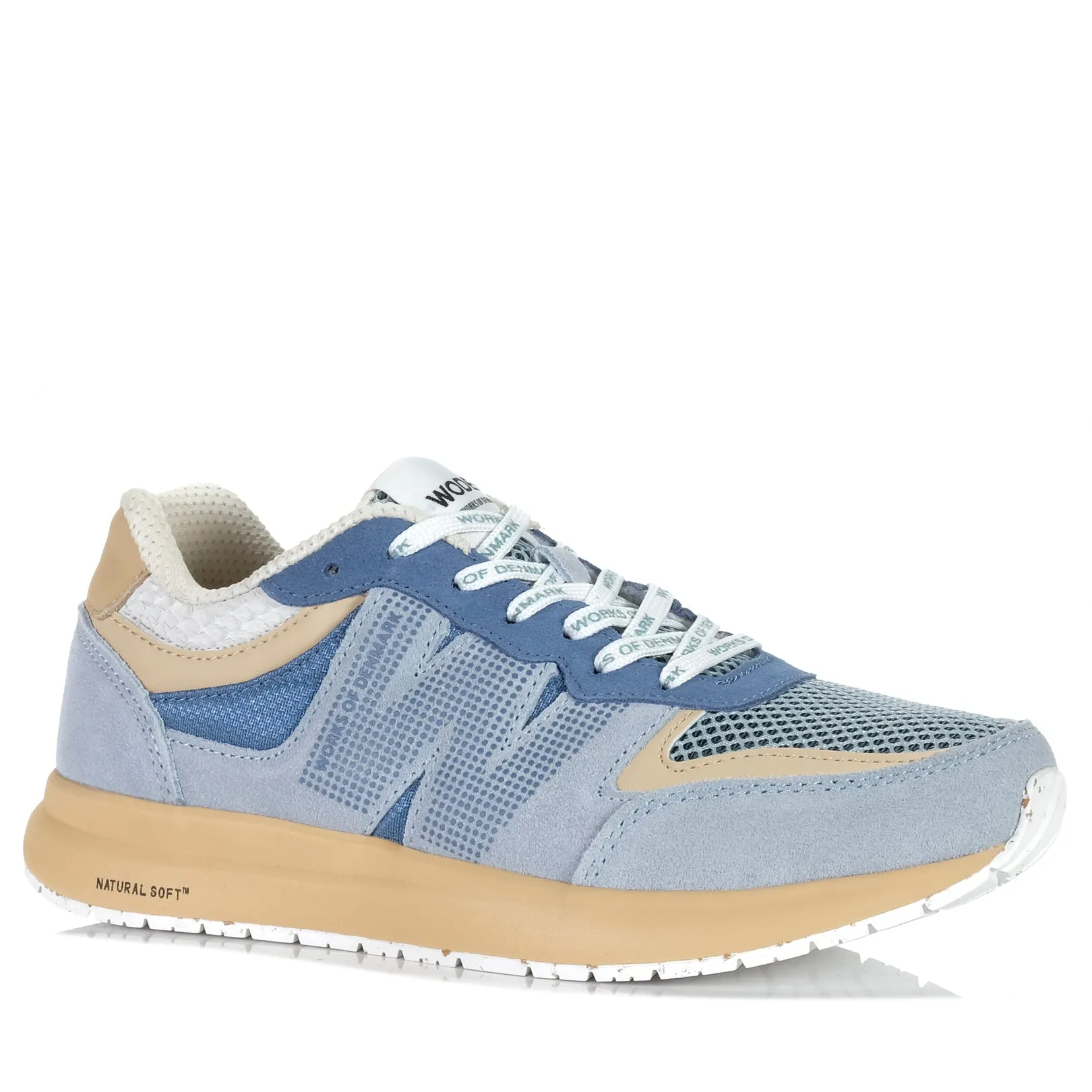 Woden Rigmor Maille Ouverte Bleu Glace