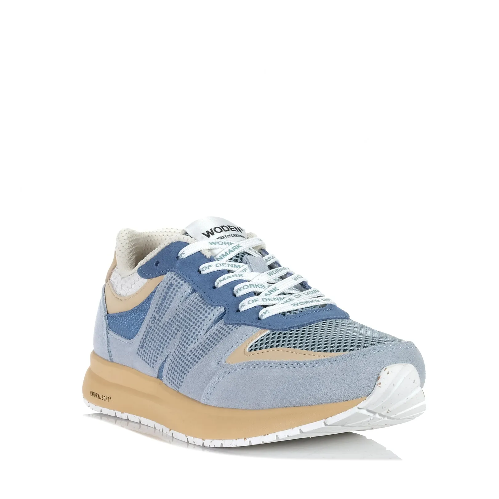 Woden Rigmor Maille Ouverte Bleu Glace