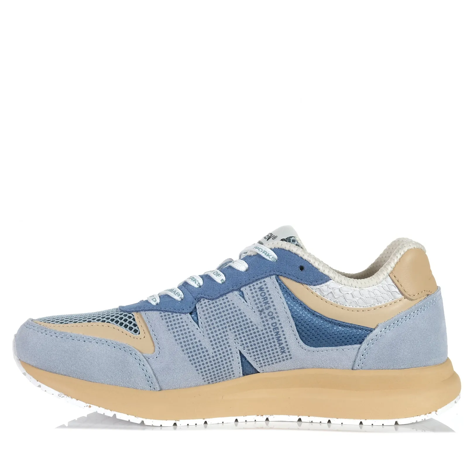 Woden Rigmor Maille Ouverte Bleu Glace
