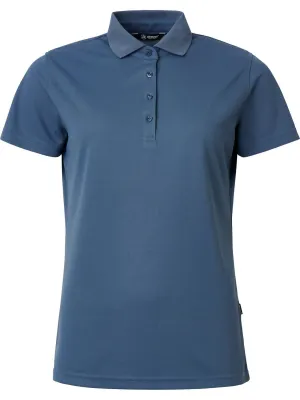 Women Cray Short Sleeve Polo In Steel Blue