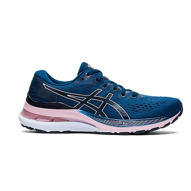 Asics Gel-Kayano 28 pour Femme - 402-Bleu Mako/Rose Pâle