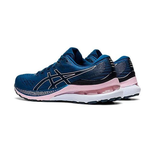 Asics Gel-Kayano 28 pour Femme - 402-Bleu Mako/Rose Pâle
