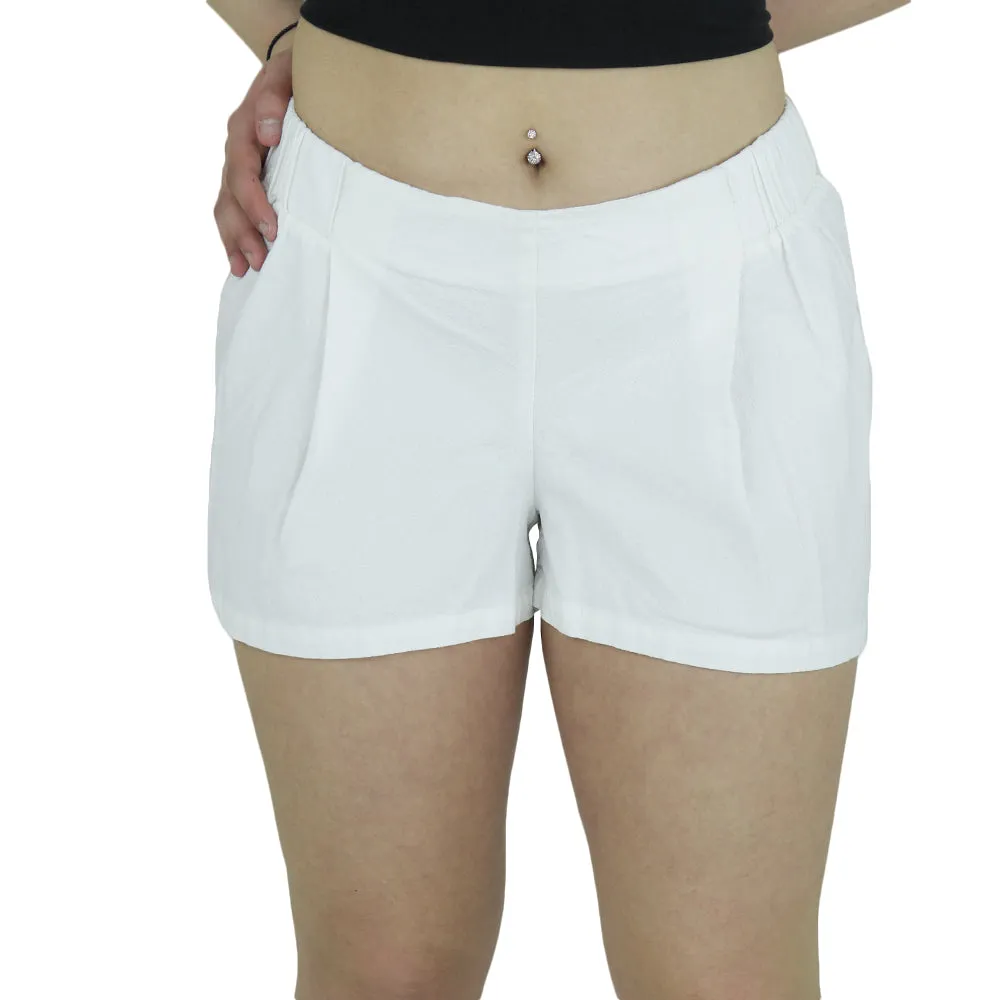 Short décontracté pour femmes, Blanc