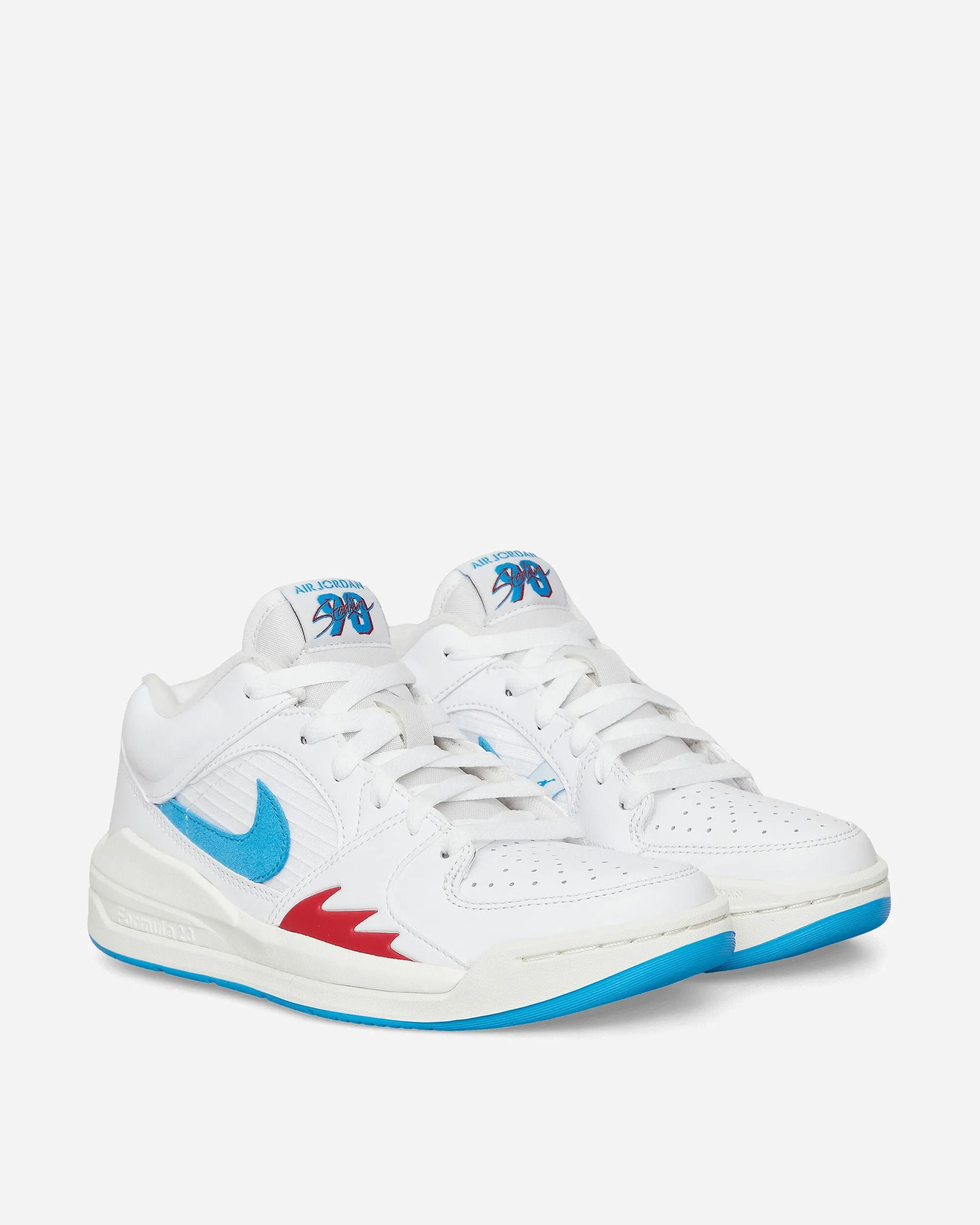 Baskets Jordan Stadium 90 pour Femme Blanc / Bleu Poudre Foncé