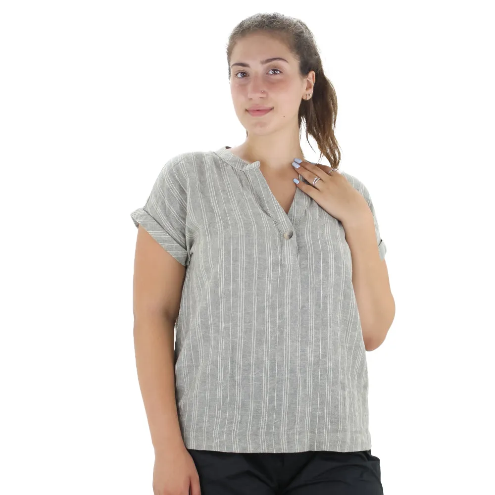 Chemise en lin pour femme, Olive