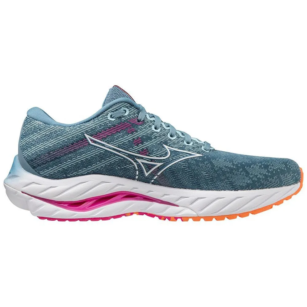 Mizuno Wave Inspire 19 D pour Femme Bleu Provincial-Blanc