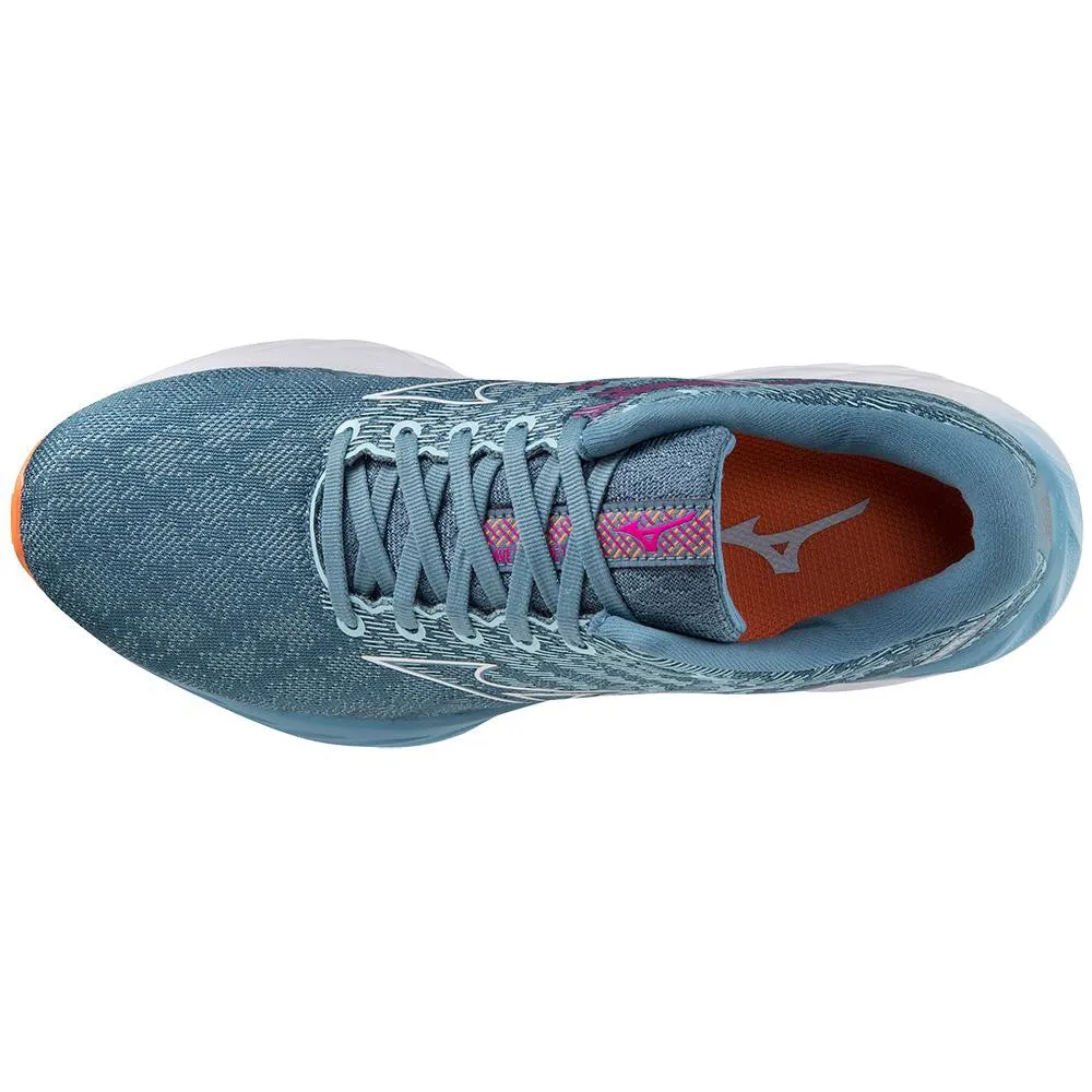 Mizuno Wave Inspire 19 D pour Femme Bleu Provincial-Blanc