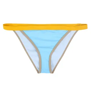 Women's Plain Solid Bikini Brief,Blue