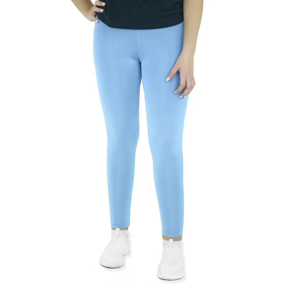 Legging Femme Uni Solide, Bleu
