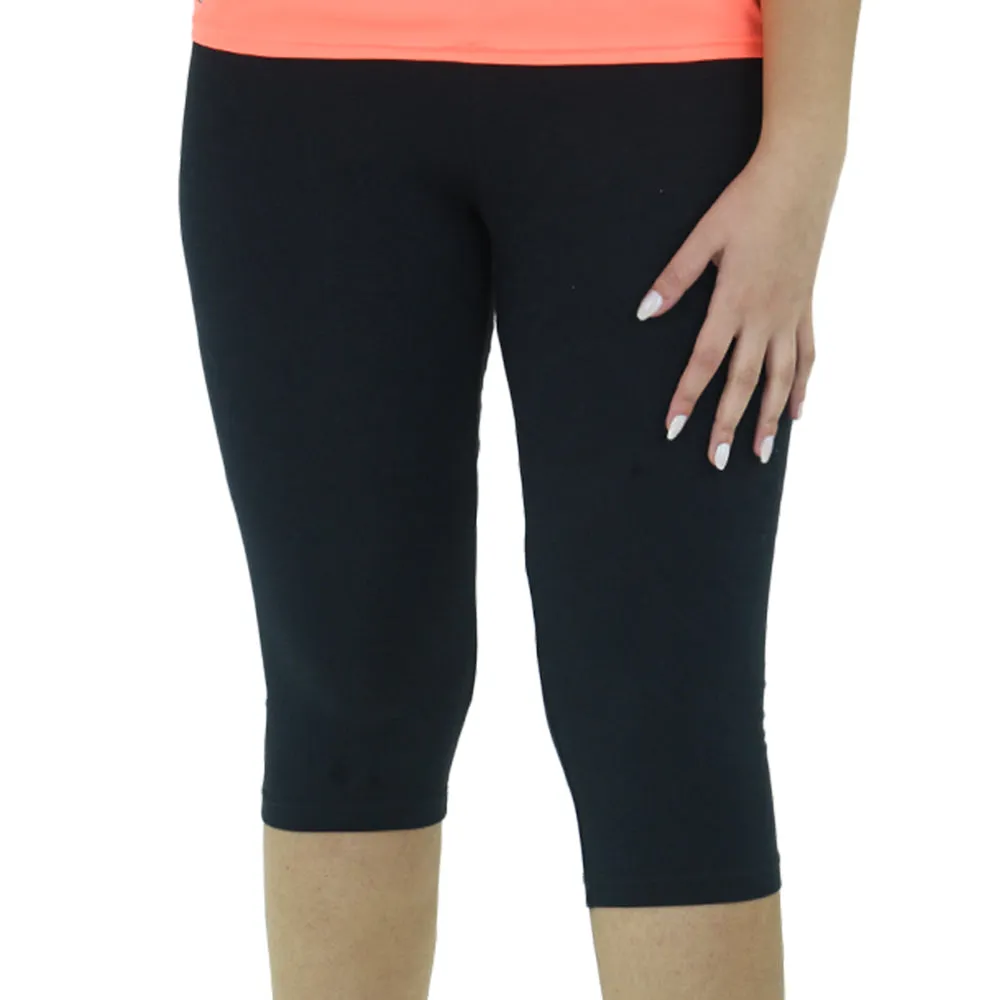 Short de sport uni extensible pour femmes, Noir