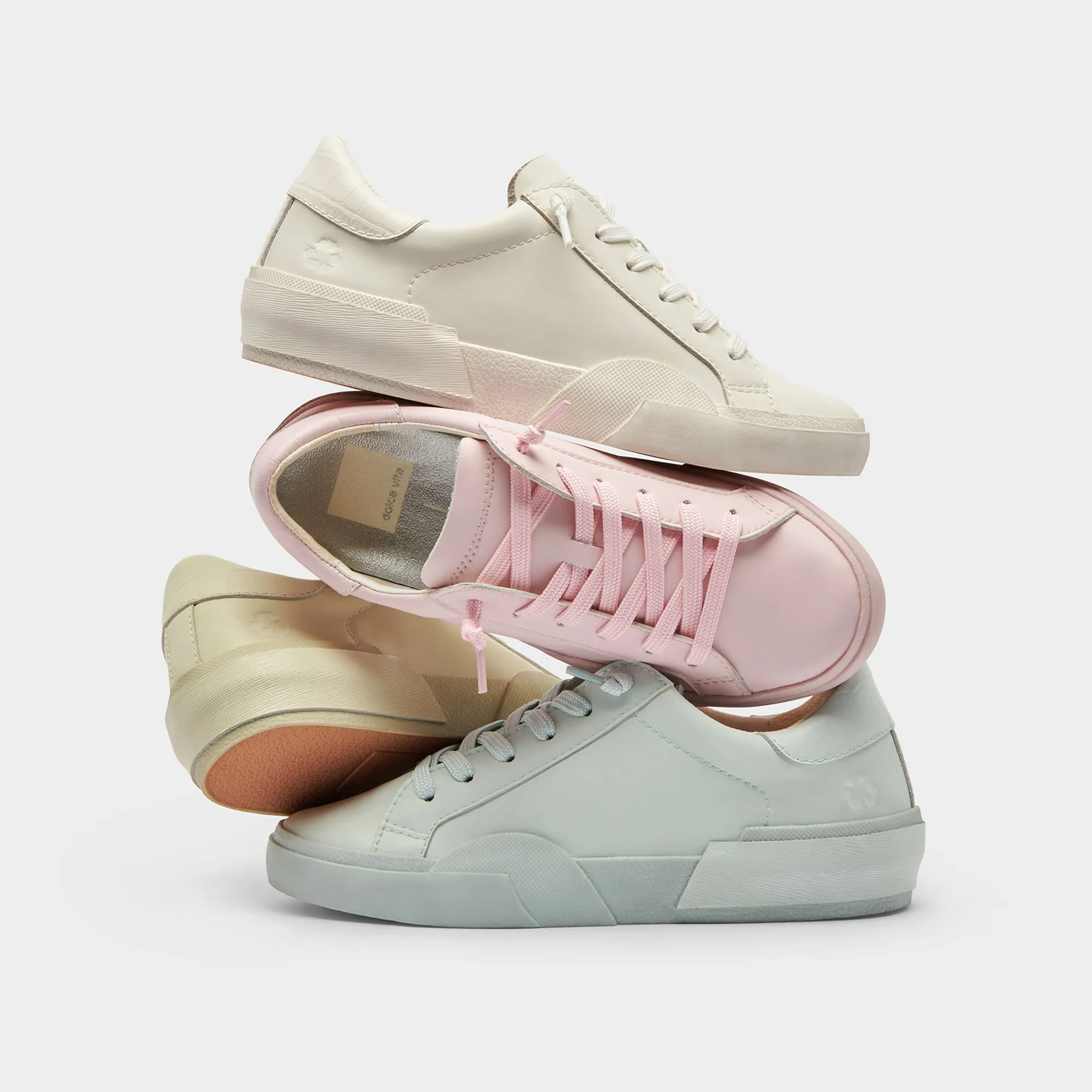 ZINA 360 SNEAKERS BLANC CUIR RECYCLÉ