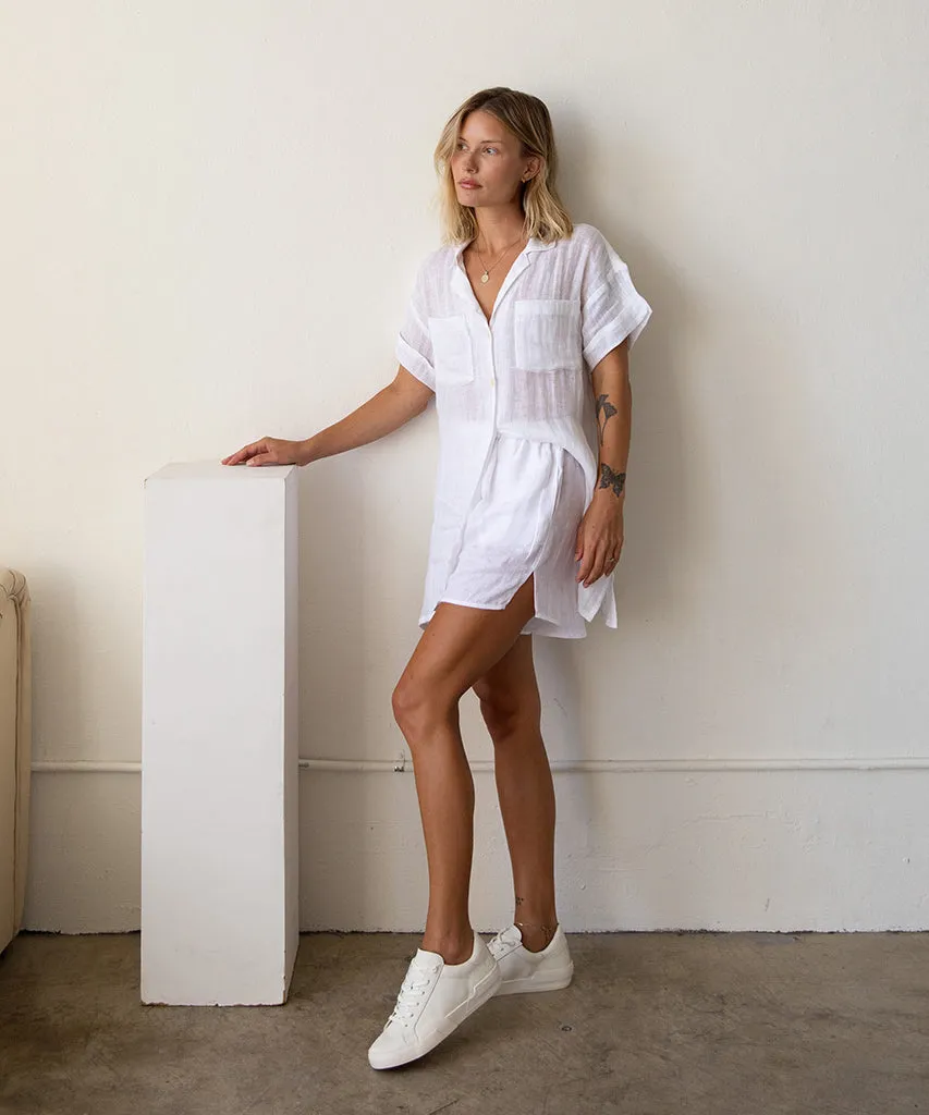 ZINA 360 SNEAKERS BLANC CUIR RECYCLÉ