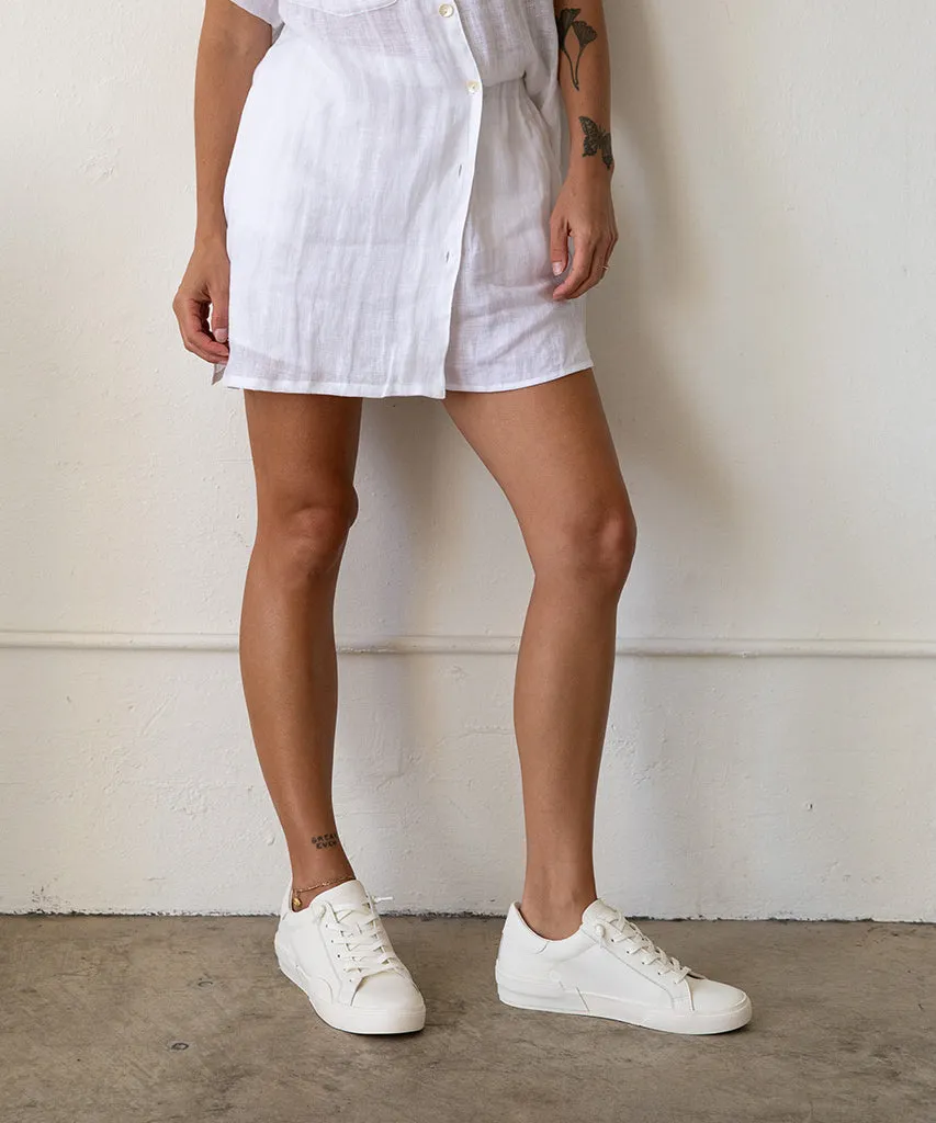 ZINA 360 SNEAKERS BLANC CUIR RECYCLÉ