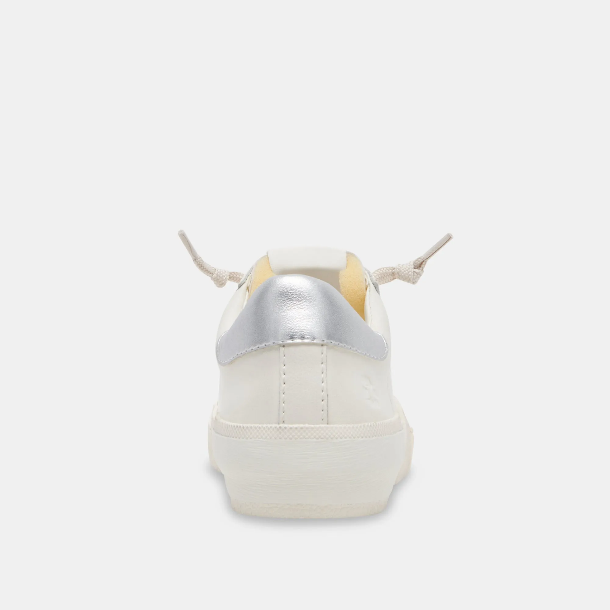 ZINA FOAM 360 SNEAKERS BLANC ARGENT CUIR RECYCLÉ